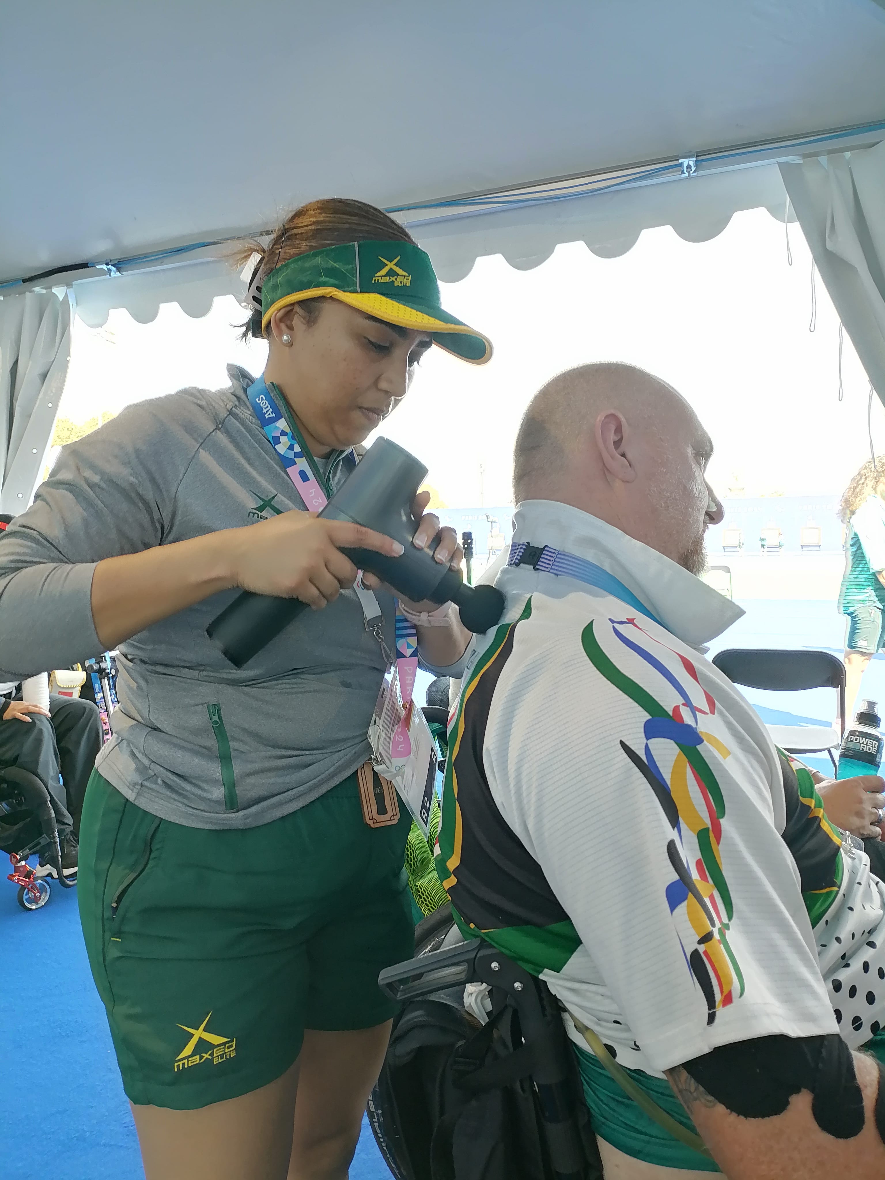 Tamlin Ariefdien with patient